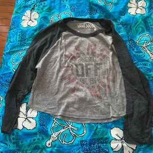 Grey vans baseball tee